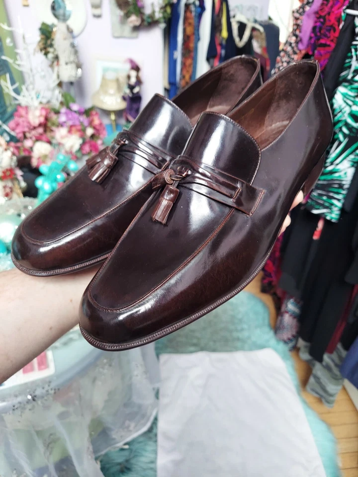 Nuevo de Lote Antiguo Regal Executive Club Marrón Cuero Borla Mocasines Zapatos de Vestir Para Hombre 11.5 D Foto 3 de 4