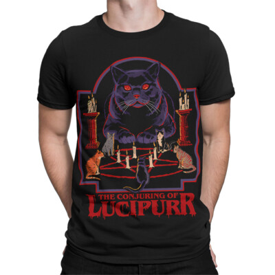 The Conjuring of Lucipurr 70s Dark Humor T-Shirt for Cat Lovers #SR#T433
