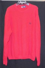 GW - Vintage Men's Crocheted Knit Sweater from Chaps - Red - Sz XL