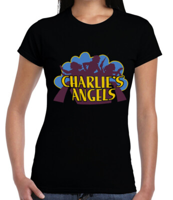 CHARLIE's ANGELS - TV Show - Womens Capsleeve T-Shirt /1970's Drama, Crime