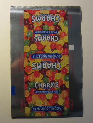 Old Vintage 1950's CHARMS Sour Ball CANDY Package Wrapper / LABEL