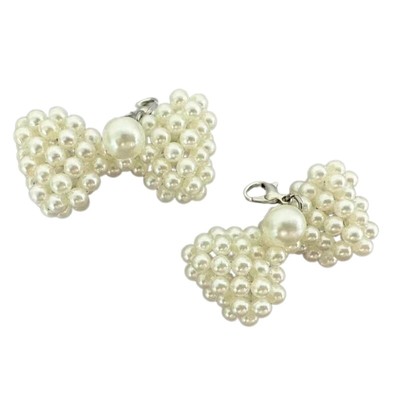 Cute Pearl Small Bowknot Keychain Pendant Lovely Decorations Keyring Charm