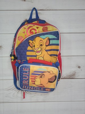 Lunch Bag The Lion Guard Backpack Vintage 90s Disney THE LION KING