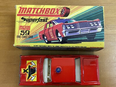 Matchbox Series no. 59 Mercury Super fast Fire Chief Car | eBay