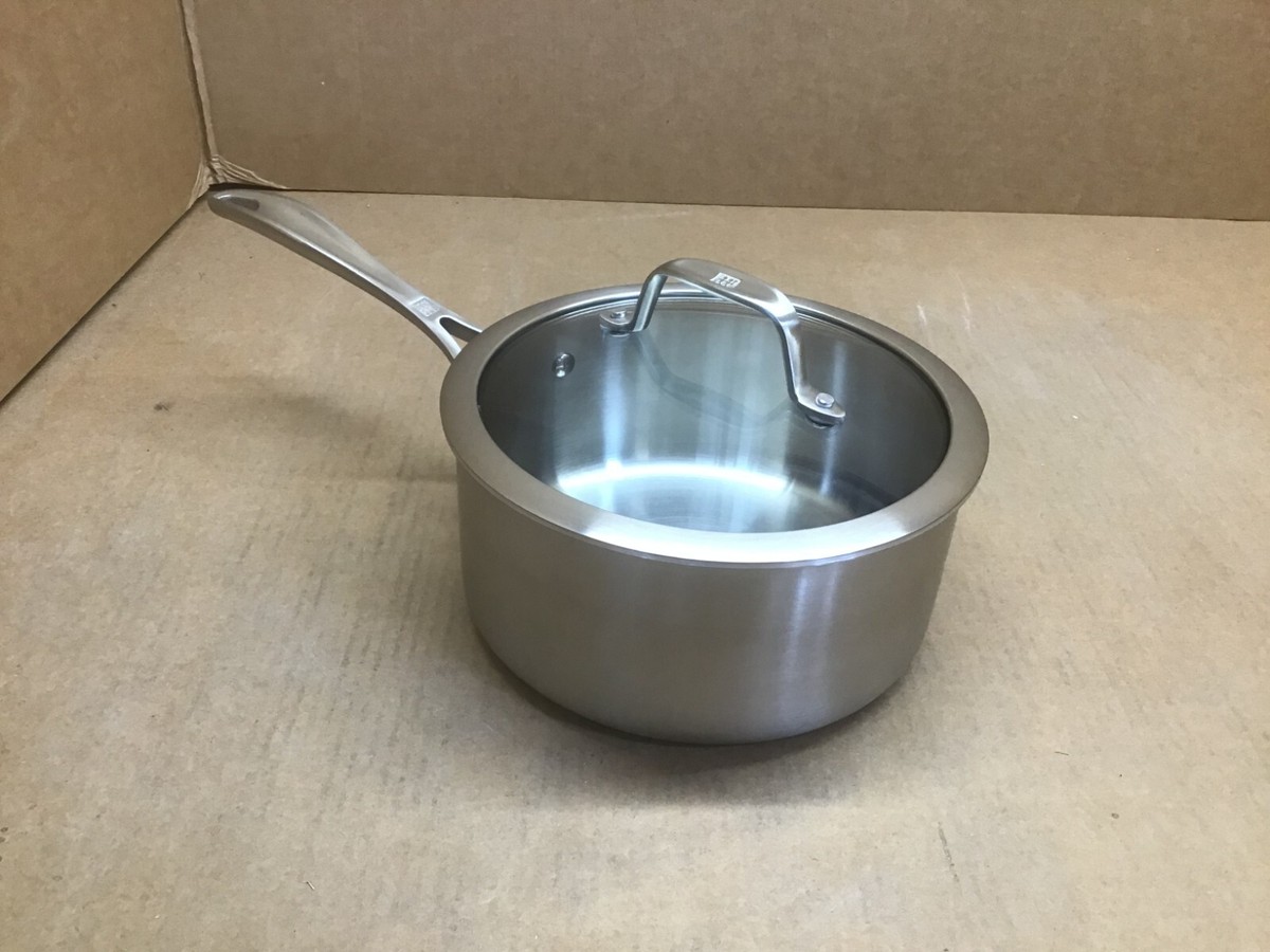 ZWILLING Spirit 4-Quart 3-Ply Stainless Steel Saucepan With Glass Lid - Fast, Even Heating, Oven Safe To 500°F