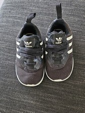 Toddlers Adidas Flex Sneakers Slip Ons Black With White Sz K6 UNISEX