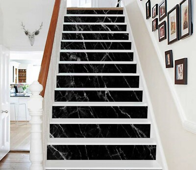 Stickers 3D Blanc Marbre Pour Marches D'escalier – NA116, Déco Murale Adhésive