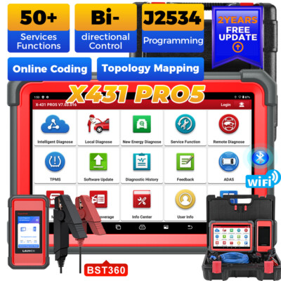 2025 LAUNCH X431 PRO 5 PAD V+ Car Diagnostic Scanner Key Programming IMMO Coding
