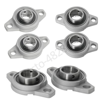 2x Pillow Block Bearing 20mm 25mm 30mm Bore 2-Bolt Flange Mounted Self-Alignment
