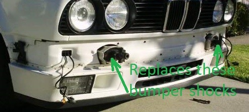 Front bumper shock absorber brackets for BMW E30 Late model Euro Mtech 2 - Picture 12 of 12