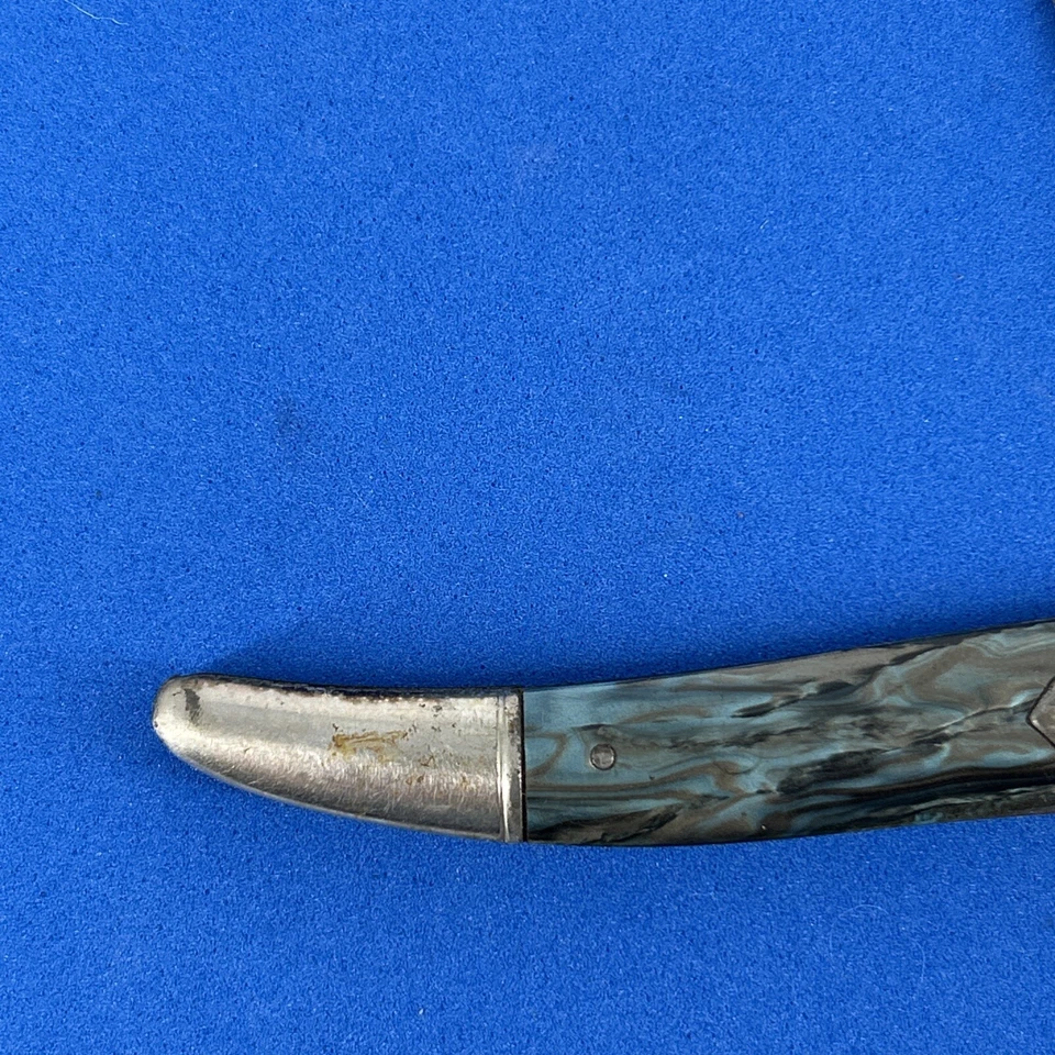 Винтажный Imperial Prov США карманный нож - длинный ручка нож зеленый / синий - Изображение 2 из 4