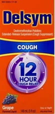 Delsym 12 Hour Cough Relief, GRAPE Flavor, 5 fl oz - FREE SHIPPING