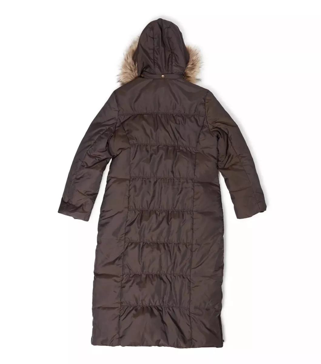 Via spiga down deals coat with fur hood