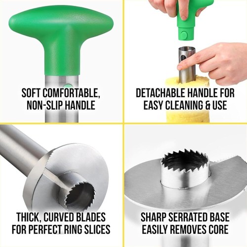 Zulay Kitchen Pineapple Corer and Slicer Tool - 第 3/92 張圖片