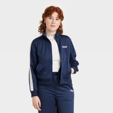 Women's NASA Graphic Zip-Up Sweatshirt - Blue Size Small