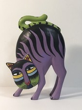 Cat Wooden Scuplture Made In Indonesia Figurine Home Decor