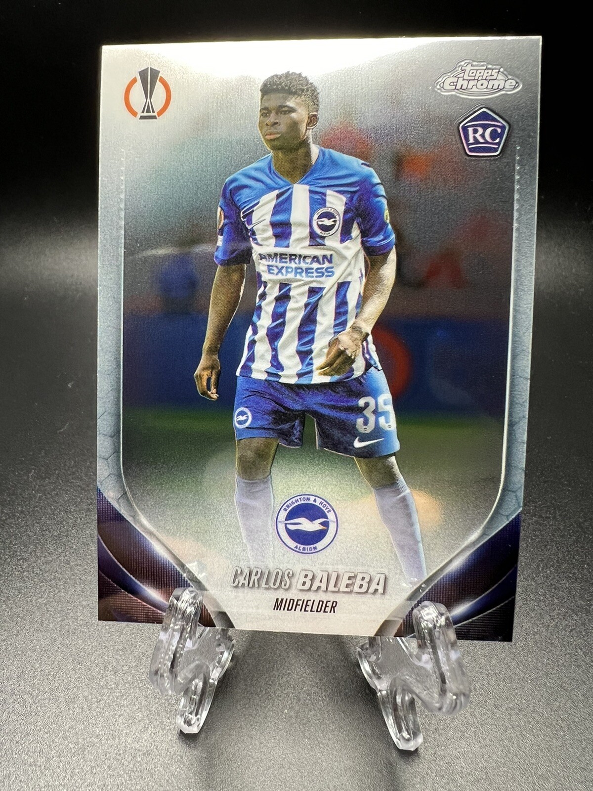 2023-24 Topps Chrome UEFA Club Competitions #113 Carlos Baleba RC Rookie