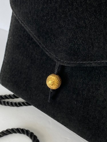 Bag Purse Evening Black Suede Mary Kay Vintage - Picture 6 of 21