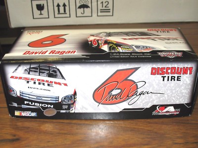 Signed David Ragan 1:24 NASCAR #6 Discount Tire 2007 Fusion
