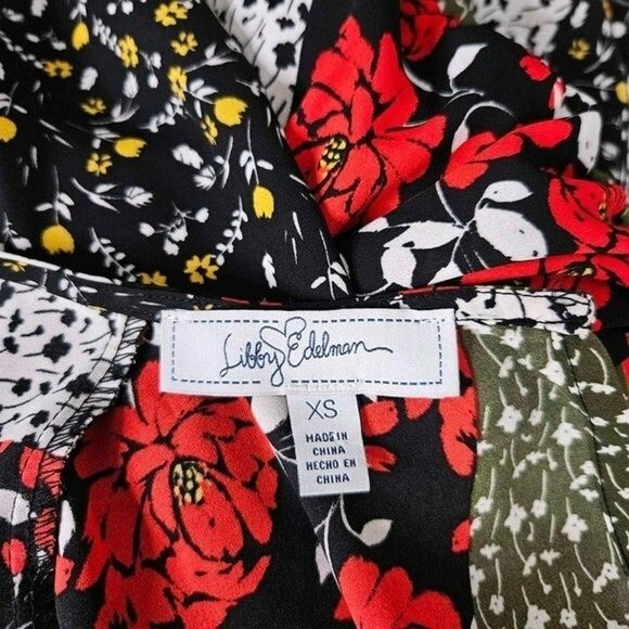 Libby Edelman Floral Patchwork Lined Flowy Dress … - image 6