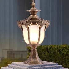 Outdoor Column Lights Modern Exterior Pillar Lights Outdoor Garden Bronze