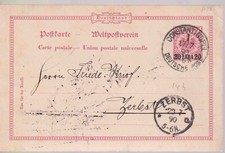 AuslandsP&Auml; / T&uuml;rkei, Mi. P 1I, Constantinopel Deutsche Post, 17.7.90 nach Zerbst