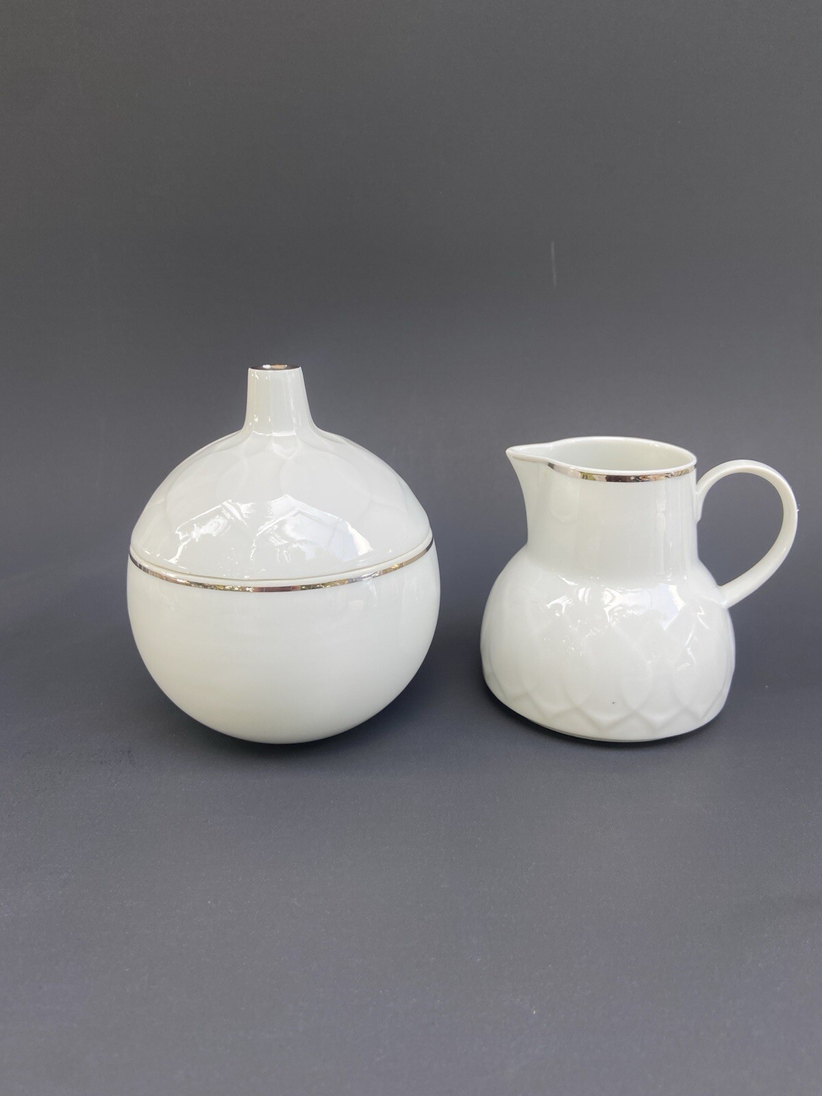 Rosenthal Studio Line LOTUS WHITE Cream and Sugar Bowl White Germany *CHIPPED*