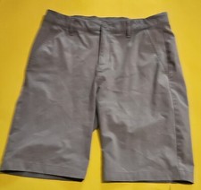 ADIDAS Boy's Mid Rise Golf Shorts Gray SIZE Large Pre-Owned