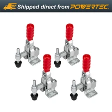 POWERTEC Vertical Quick Release Toggle Clamp w/ Rubber Pressure Tip, 4PK (20328)