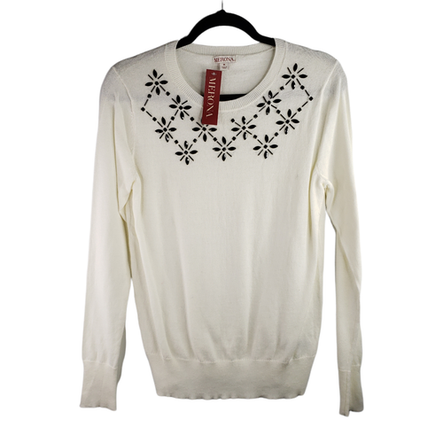Merona Sweater Women's M Pullover Cream 
