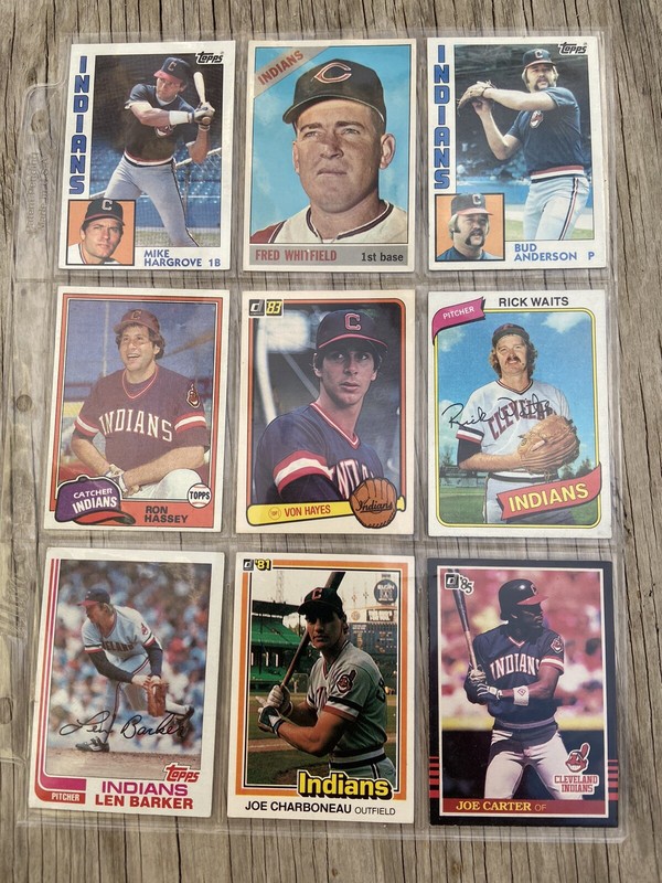 BASEBALL CARDS CLEVELAND INDIANS 36 CARD LOT