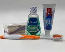 Sandhill Tools Bulk Personal Care Oral Hygiene Kits 4 piece per kit - 12 kits