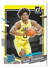 2023-24 Panini Donruss Taylor Hendricks Rated Rookie Card #208 Utah Jazz RC. rookie card picture