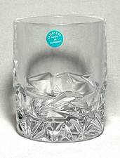 TIFFANY  Quality Crystal 3-7/8" DOUBLE OLD FASHIONED-WHISKY GLASS Rock Cut 