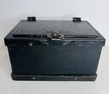 Rare Antique Heavy Iron Banker / Stagecoach / Railroad Strong Chest Box Safe