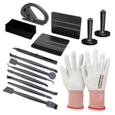 Premium Vinyl Wrap Tool Kit: 7-Piece Car Wrap Installation Tools with Black