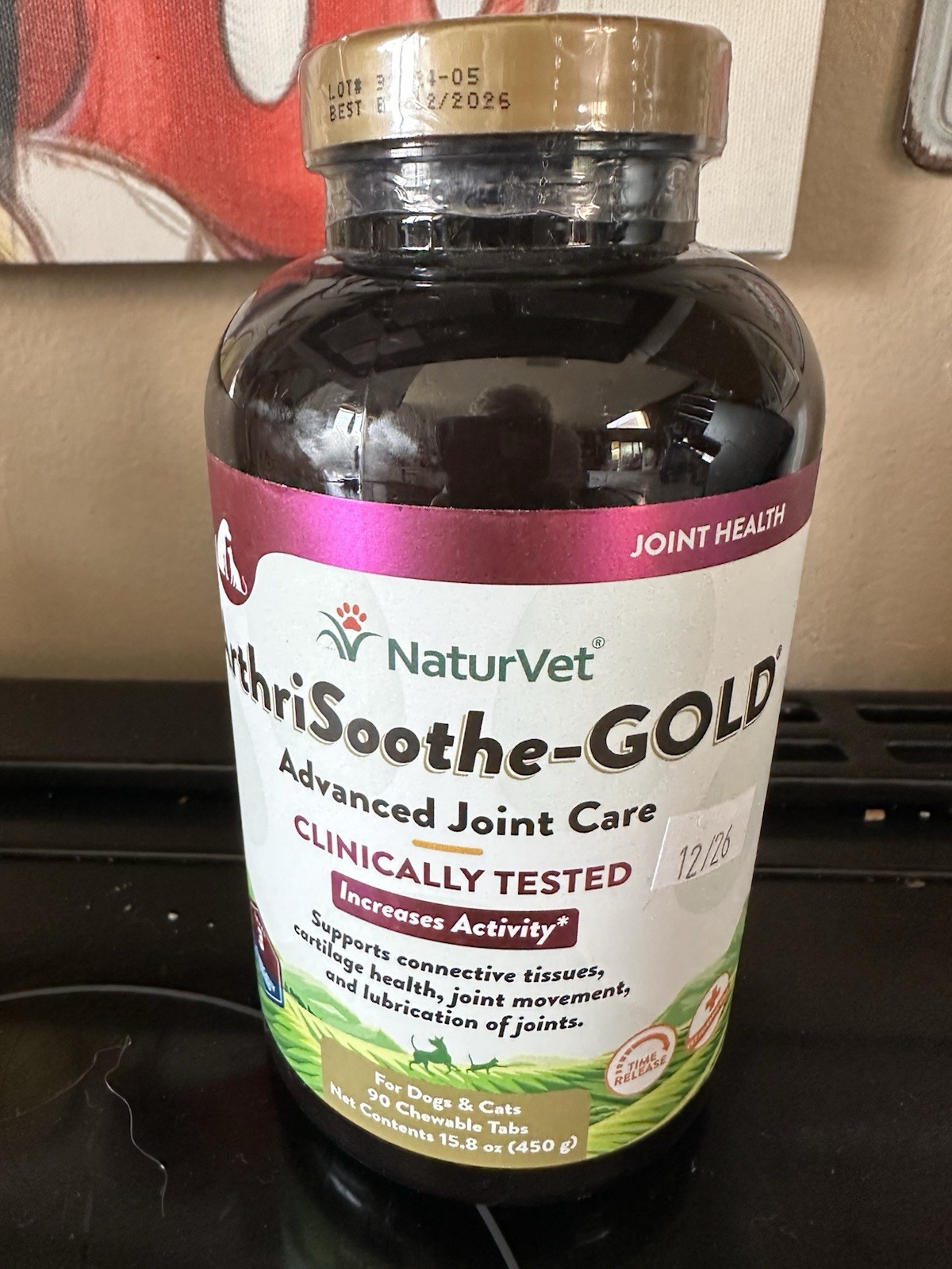 NaturVet Arthrisoothe-gold Level 3 Advanced Care 90 Chewable Tabs