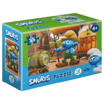 Puzzle Dodo Toys Die Schlümpfe 35 Teile - Bauer & Kürbisse (27 x 20 cm)