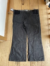 Mamas And Papas Black Boyfriend Under Bump Maternity Jeans 18 R Wide Bnwt