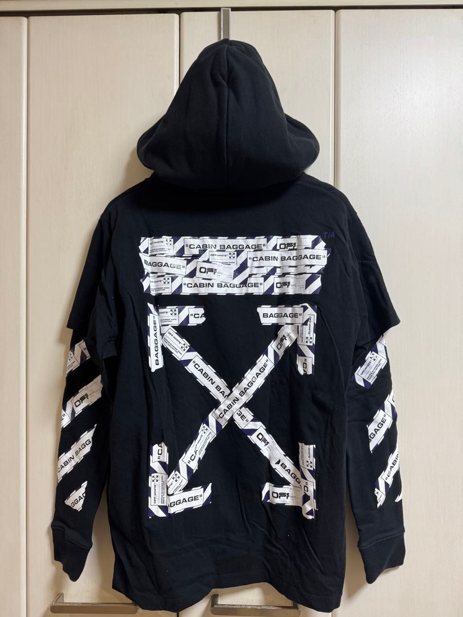 Men's Wear Off-White 20SS OFF WHITE airport double sleeve hoodie thumbnail 2