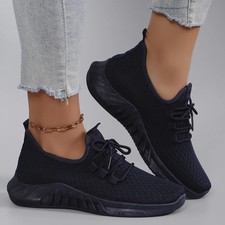  Women's Ladies Sneakers Lace Up Trainers Running Sports Gym Jogging Shoes Sizes