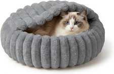 Cat Beds for Indoor Cats, 2 in 1 Cat Cave Bed Kitten Bed for Small Pets, Small D