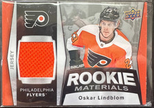 2018-19 Upper Deck - Rookie Materials Oskar Lindblom #RM-OL (MEM, RC)