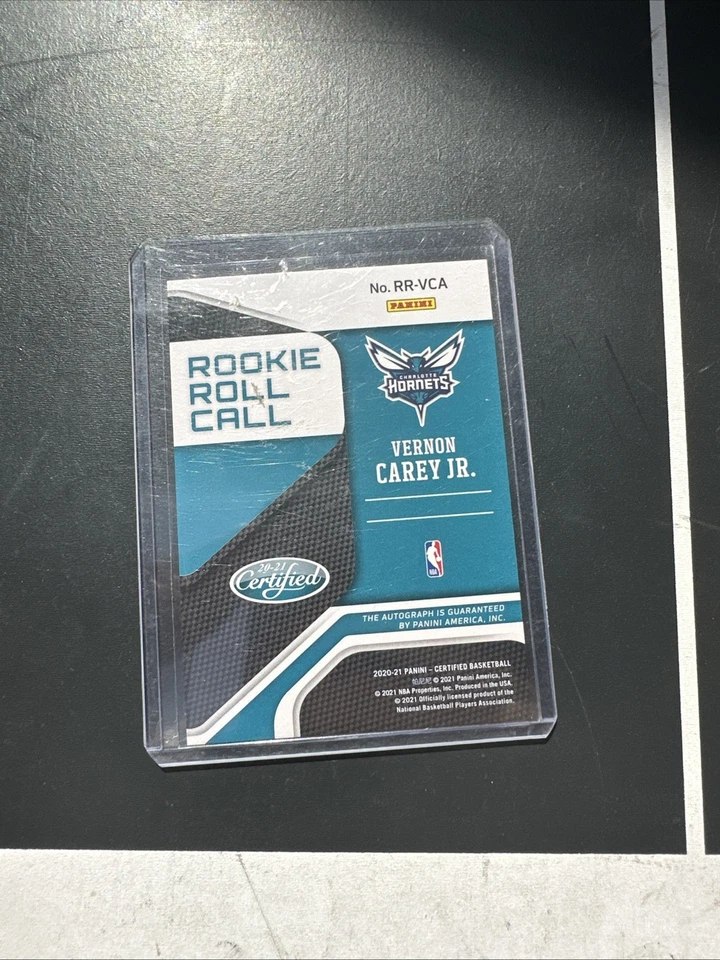 2020-21 Panini Certified - Rookie Roll Call Vernon Carey Jr. #RR-VCA (AU, RC) - Image 2 of 2