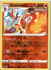 Cinderace 028/198 Rare Chilling Reign Pokemon Reverse Holo Lightly Played