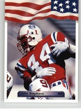 JOHN STEPHENS #151 1992 AW Sports New England Patriots NM