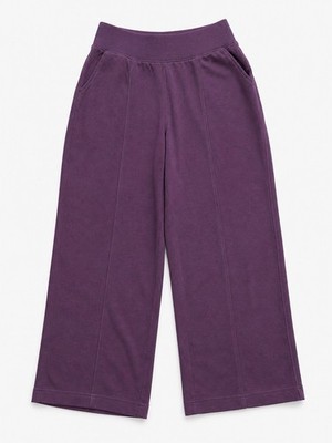 Pact Organic Cotton Wide Leg Pants Purple S Fits M Lounge