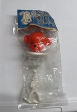 Antique Vintage Irwin Celluloid Baby Rattle Toy Crib N Carriage Toy Bear NIP