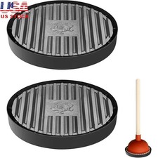 Toilet Plunger Holder Set of 2 Quick Drying Anti Slip Tray Bathroom Storage New