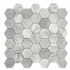 Daltile Restore Mist Honed 12in x 12in Marble Mosaic Tile Backsplash 0.97 sqft